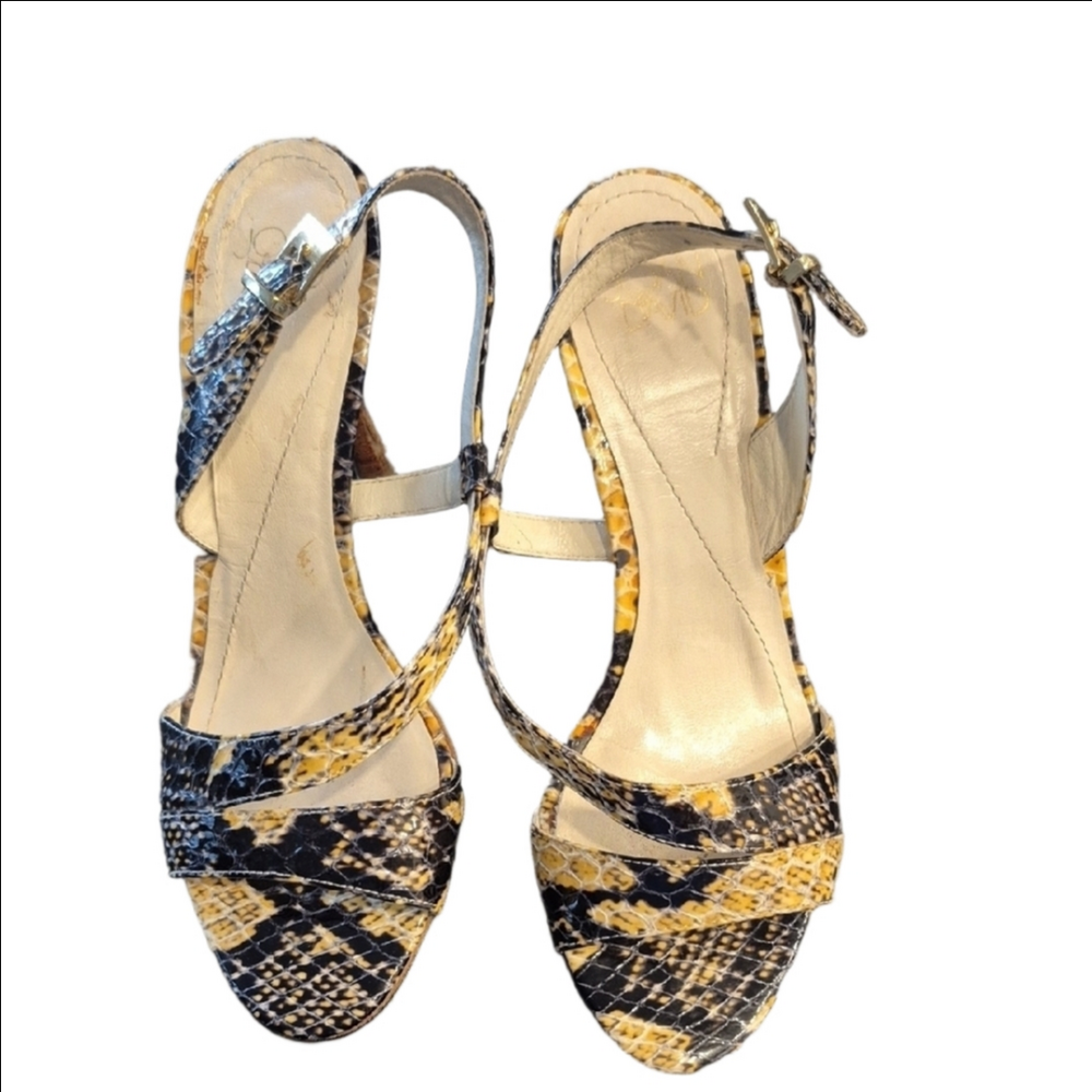 Joan & David Snakeskin print Strappy Sandals
